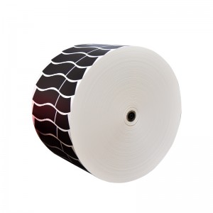 Rollo de papel con impresión flexográfica revestida de PE 6 cores