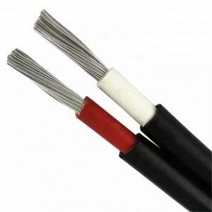 Pag-apruba ng TUV Twin Core DC Solar Cable 4mm 6mm 10mm Pv1-f Solar Cable