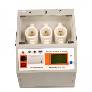 Isolatieolie diëlektrische sterkte testset MCOT501