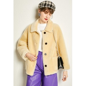 22T008 Lambskin Warm Fashion Girl Cloth Teddy Winter Coat