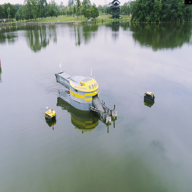 Barco de limpeza de ríos Hobo DF-H4 intelixente non tripulado / Robot de limpeza de ríos