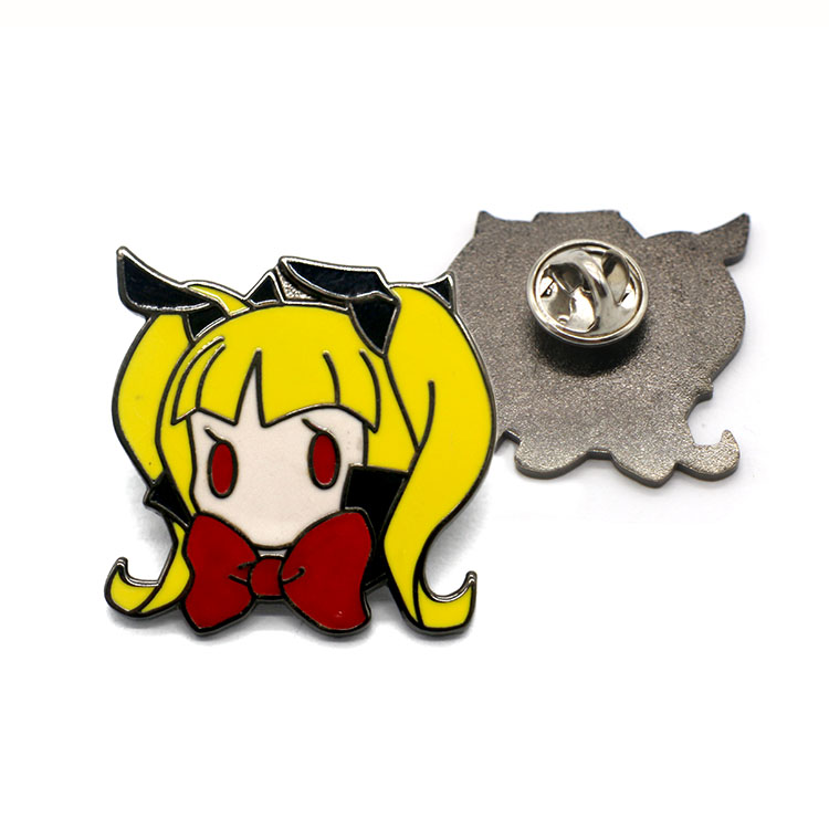 China factory custom cute anime brooch badge hard cartoon lapel enamel brooch