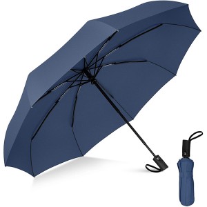 Oggettu di Vendita Calda di Amazon, Umbrella di Viaghju Pieghevole Forte Antivento Tre ombrelli pieghevoli