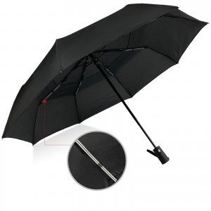 Produsent Paraply Engros Amazon Hot Selling 3 Tre sammenleggbare paraplyer Dual Baldakin vindtett Custom Paraply Automatisk