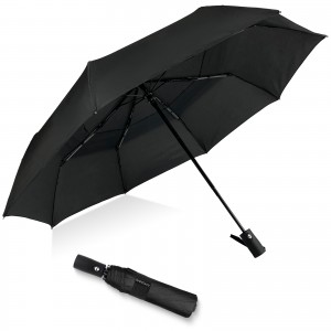 ผู้ผลิตร่มขายส่ง Amazon ขายดี 3 สามพับร่ม Dual Canopy Windproof Custom ร่มอัตโนมัติ