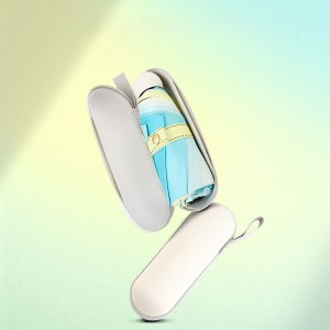 Nou disseny barat 5, para-sol plegable Mini paraigua portàtil de càpsula de butxaca per a adults Protecció UV de doble ús contra el sol o la pluja
