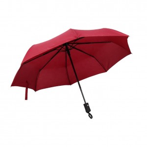 Umbrella dìon-uisge trì-fhillte fèin-ghluasadach fèin-ghluasadach