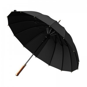 Ok Umbrella Індывідуальны аўтаматычны ветраахоўны парасон з высакаякаснай драўлянай ручкай Прамы парасон
