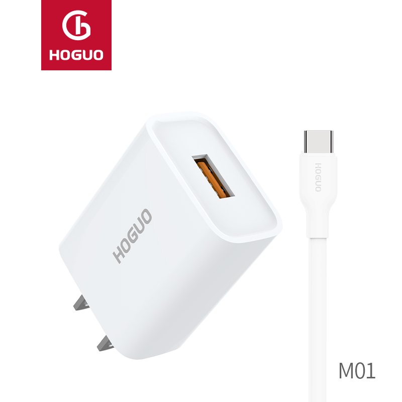 US Plug M01-T 2.1A USB-oplader Type-c Suit-Classic-serie