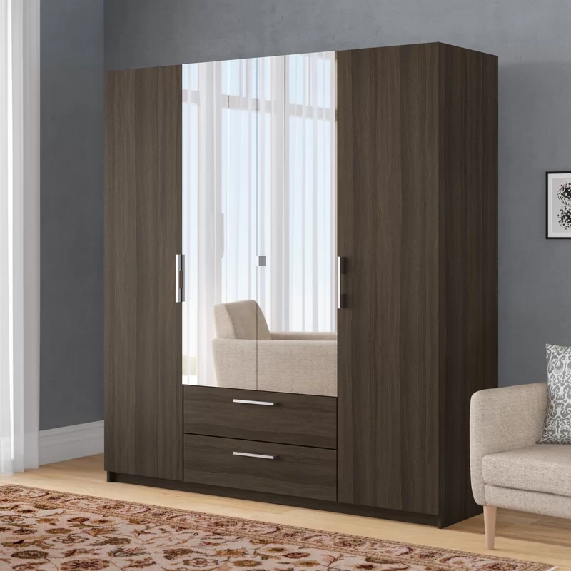 Moderner Luxus-Kleiderschrank mit 4 Türen, moderner Schrank, Schlafzimmer-Kleiderschrank