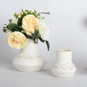 OEM Supply Decorative Indoor Flower Pots - White ceramic flower pot, beautiful ceramic flower planter – Homes