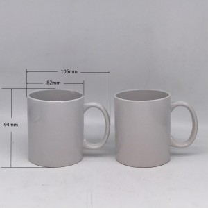 Blank Porcelain Mugs and Cups, Plain White and Black Ceramic Sublimation Coffee Cups and Mugs