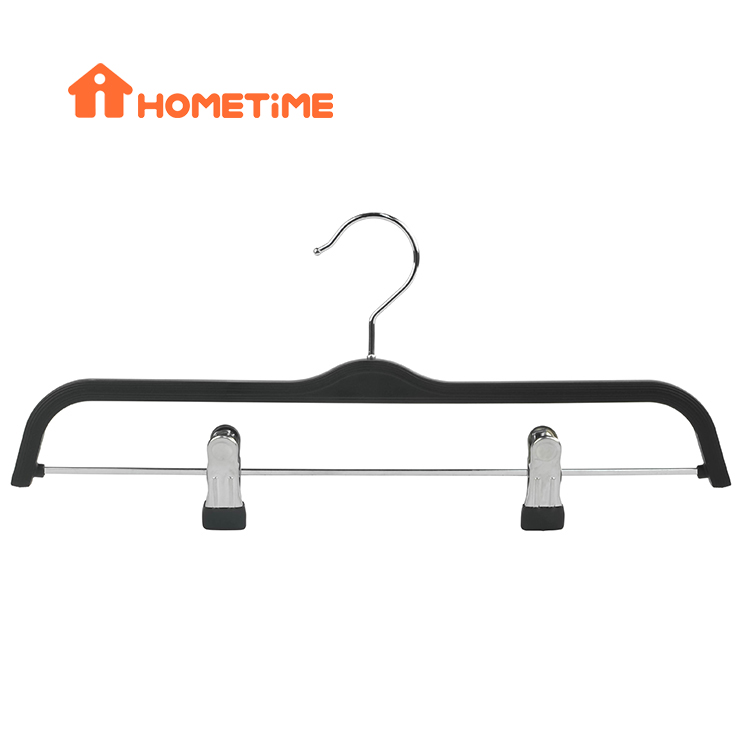 Black Plastic Bottom Hanger Manufacturer Custom Garment Display Hangers