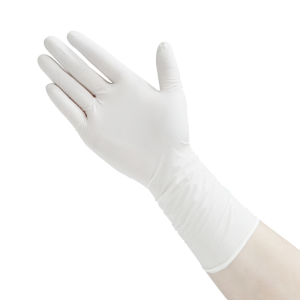 Нитрилни ръкавици клас 1000 /клас 100 бял цвят 9″ &12″