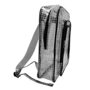 Hunhu Hwakanaka Hwakajeka Zipper Yakagadzirirwa Size ESD Antistatic PVC Backpack yeIndasitiri