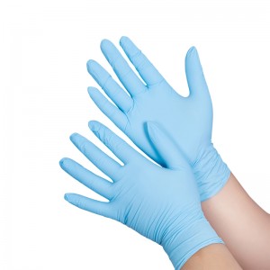 9-palcové modré nitrilové rukavice W4,5g