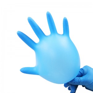 12 Inci W6.0 Nitrile Sarung tangan werna biru