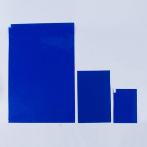 Blaue/weiße klebrige Matten PE-Folie selbstklebende klebrige Matten für Reinräume
