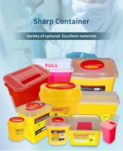 1L-30L Customizable colors disposable box biohazard needle disposal medical sharp containers for hospital use