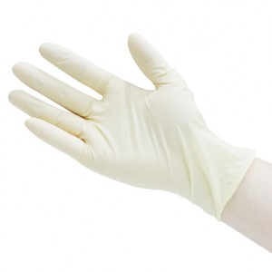 Jednorazové rukavice z latexu/prírodnej gumy bez púdru