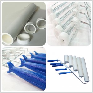 Cleanroom PE blauwe / wite kleverige roller