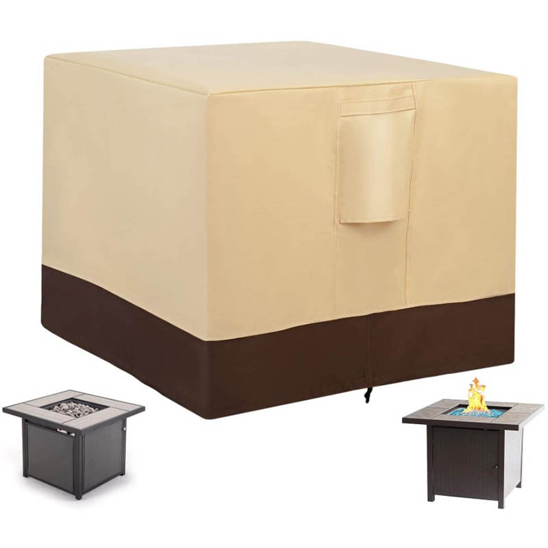 Beige Oxford Patio Fire Pit Cover