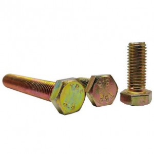 Ọkwa 8.8 DIN933 Hex Isi Bolt Agba Galvanized Yellow Zinc Plated
