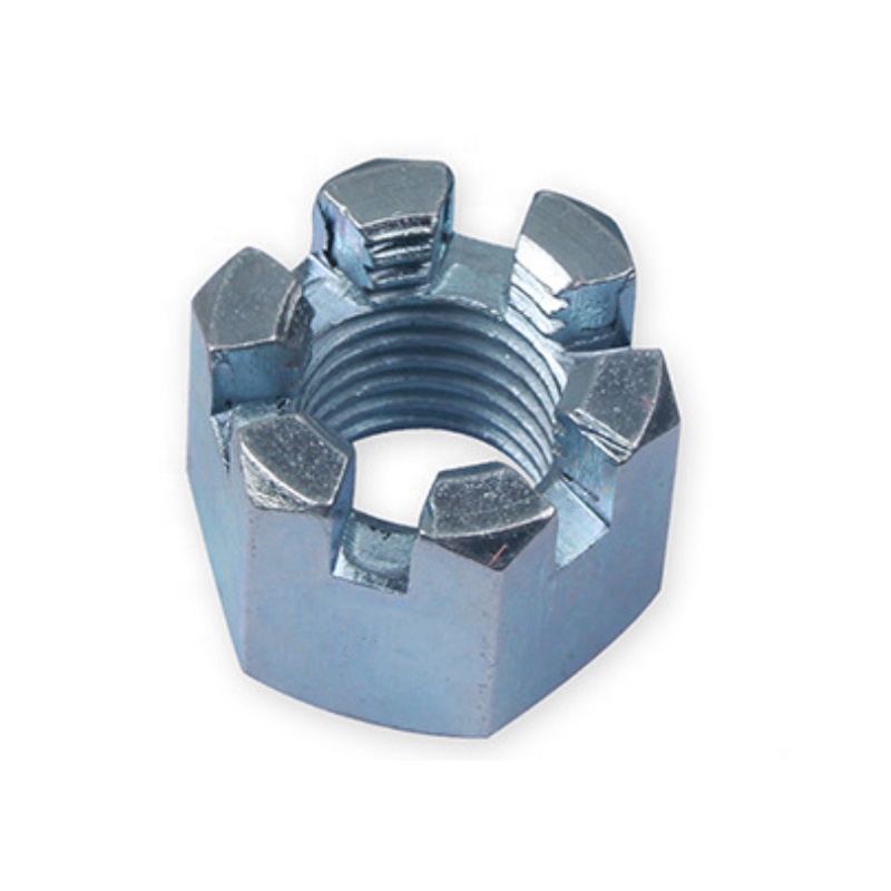 Castle Nut DIN935 Zinc Plated Carbon Steel Hex Slotted Castle Nut Mo Hebei Factory
