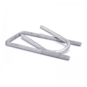I-Square Shape Carbon Steel U Bolt U Clamp Zinc Plated HDG Stainless Steel