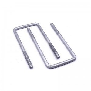 I-Square Shape Carbon Steel U Bolt U Clamp Zinc Plated HDG Stainless Steel