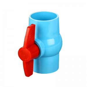 PVC сугаруу пластикалык шарик клапан Blue