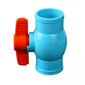 Light blue plastic water ball valve