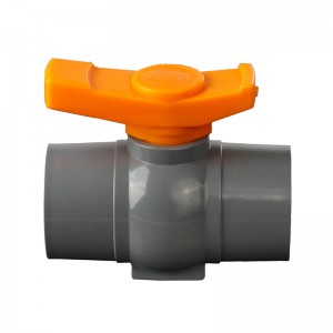 PVC ball valve nga adunay foot ship handle