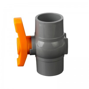 PVC ball valve with foot ship handle
