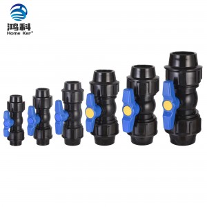 UPVC Double Union ball valve Çin istehsalı
