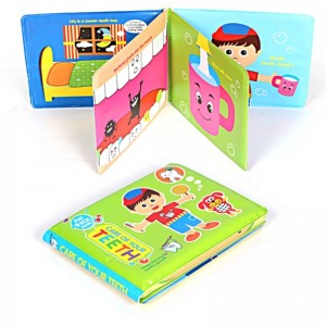 Libros de baño personalizados para bebés xoguete de baño infantil Libros de baño EVA Libros de baño de educación temprana (paquete de 3 libros)