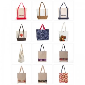 Custom Natural Cotton Tote Bags Canvas Shopping Grocery Tote Bags