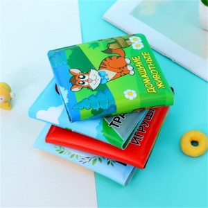 Plastikowe książki do kąpieli dla niemowląt, książki do kąpieli dla niemowląt EVA maluch, odporne na łzy książki do wczesnej edukacji nietoksyczna zabawka pod prysznic