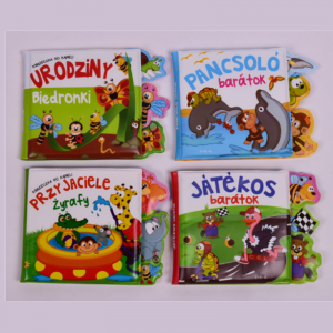 Libri da bagno personalizzati per bambini -4 set di libri da bagno per bambini che imparano i giocattoli da bagno.Libri da bagno impermeabili Giocattoli per bambini piccoli.