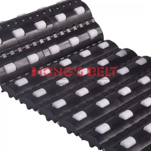 25.4mm pitch roller top modular conveyor belt / 50.8mm pitch roller modular plastic conveyor belt for logistics