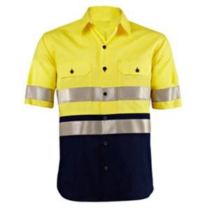 Short Sleeve Two Tone  Hi Vis Lightweight Shirt  With 8910 Tape