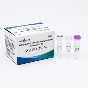 14 HPV de alto risco con kit de proba de xenotipado 16/18 (PCR de fluorescencia)