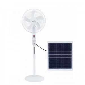 Tovarniška neposredna oskrba s solarnim polnjenjem AC in DC dvonamenski sončni krožni ventilator talni ventilator za polnjenje