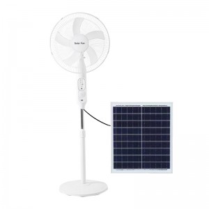 Solarni električni ventilator, ventilator 16 inčni prijenosni litij baterijski punjivi desktop kućanski tihi ventilator podni ventilator