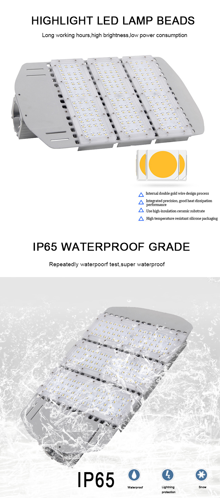 50W 100W 150W 200W 250W silniční moduly LED pouliční lampa retrofit le ( (3)