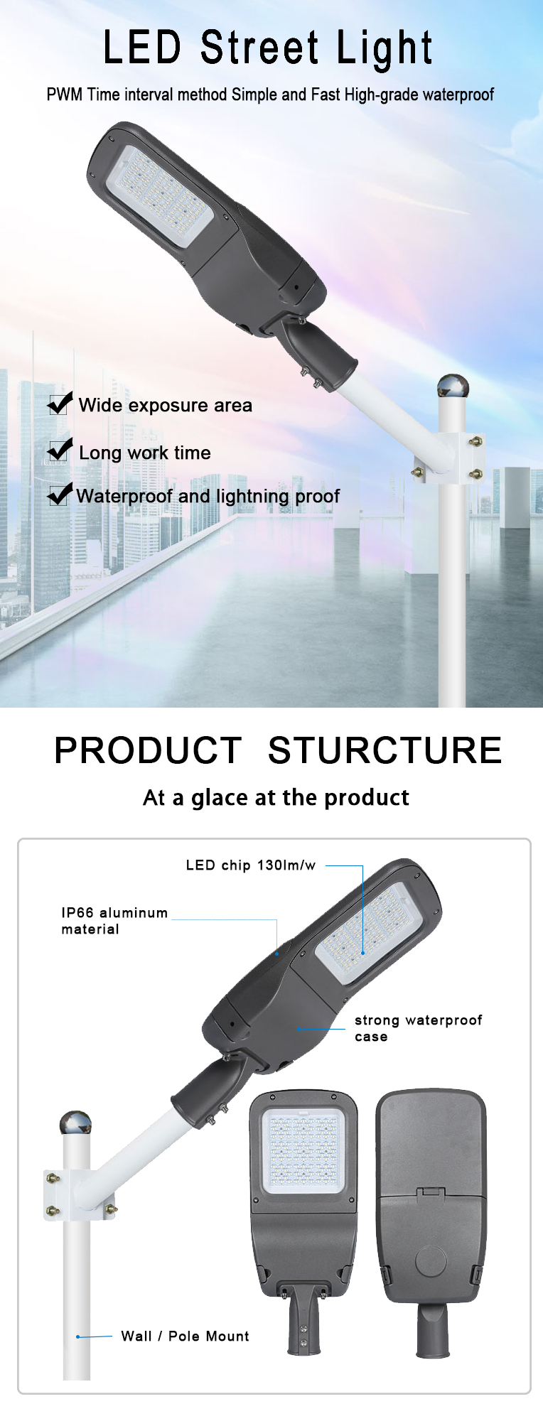 50W 80W 100W 120W 에너지 절약 및 환경 친화적인 LED(