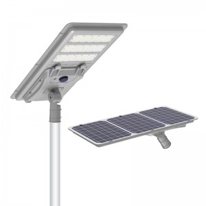 energooszczędna IP66 wodoodporna, wąska, zintegrowana słoneczna lampa uliczna zewnętrzna 300W 400W 500W
