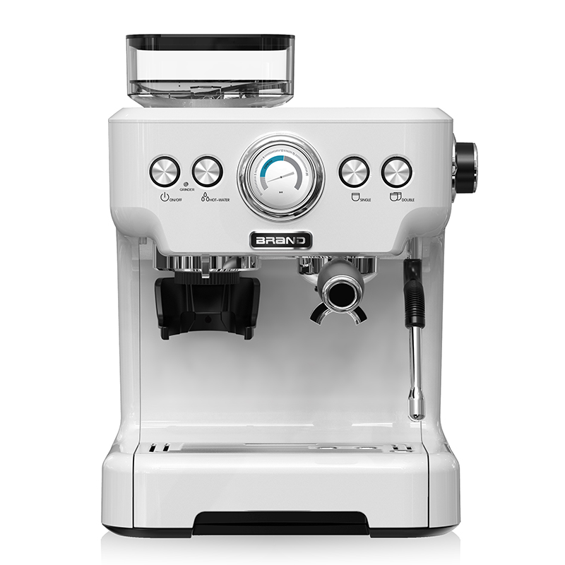 Bean To Cup Komèsyal elektrik Maker Espresso Coffee Machine ak moulen