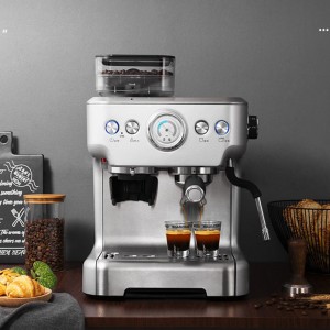 Bean To Cup Barista Tuisverkoping Kommersiële Elektriese Maker Express Espresso Koffiemeulmasjien Met Meulmasjien