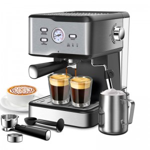 ម៉ាស៊ីនផលិត espresso អគ្គិសនីដោយស្វ័យប្រវត្តិ គុណភាពខ្ពស់ 15 Bar Cappuccino espresso ម៉ាស៊ីនកាហ្វេ